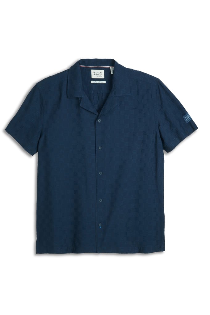 Scotch & Soda Solid Camp Shirt Sky Captain Taglia: M | Camicie Casual Outlet | Uomo
