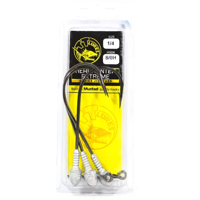 Tackle Tactics TT Head Hunter Extreme Jig Head 1/4 oz 8/0 XH 3/pack (1852)