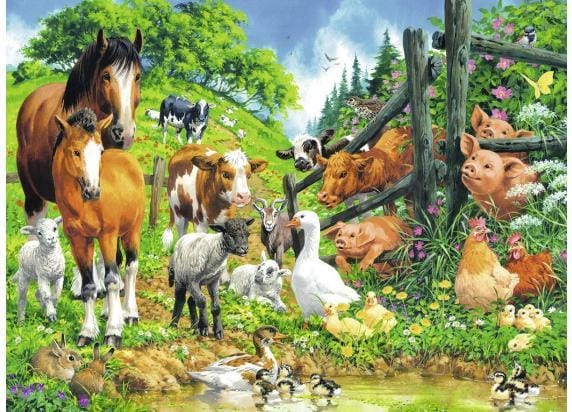Ravensburger puzzel Dierenbijeenkomst - Legpuzzel - 100 stukjes