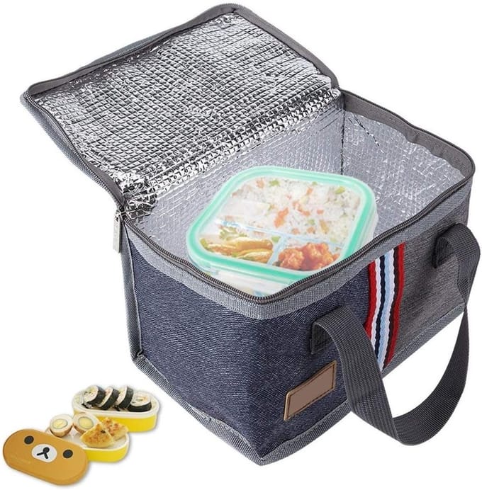 Draagbare geïsoleerde thermische lunchbox koeltas voor picknick, voedselopslag en warm/koud eten - 2 stuks