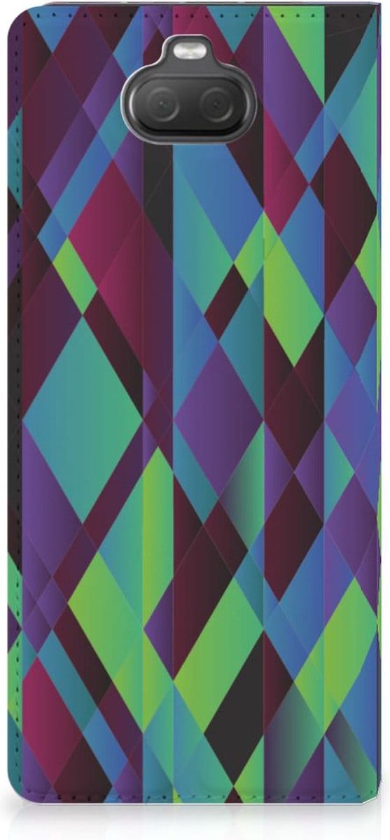 Sony Xperia 10 Stand Case Abstract Green Blue