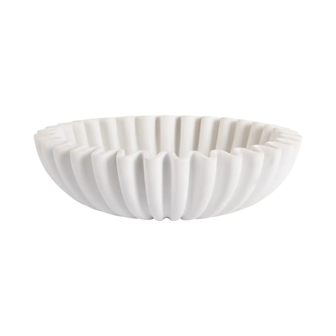 Present Time Schaal Wave - Wit - Ø20cm - Polyresin - Scandinavisch - Woonkamer