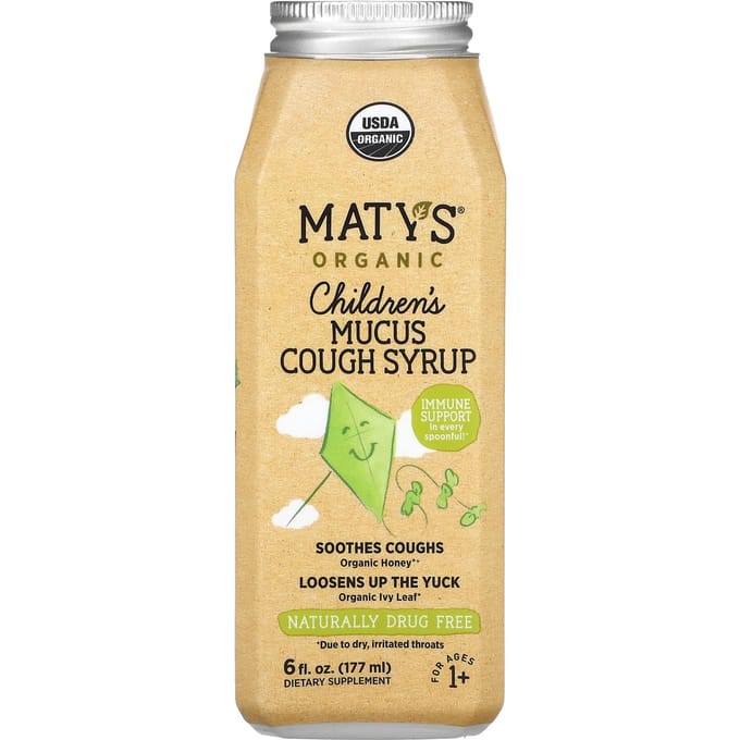 Maty's, Biologische Kinderhoestsiroop voor de Neus, Leeftijden 1+, 6 fl oz (177 ml)