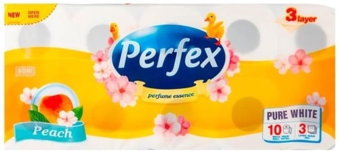 Perfex Toiletpapier Geparfumeerd Perzik 10 rollen - 3 laags