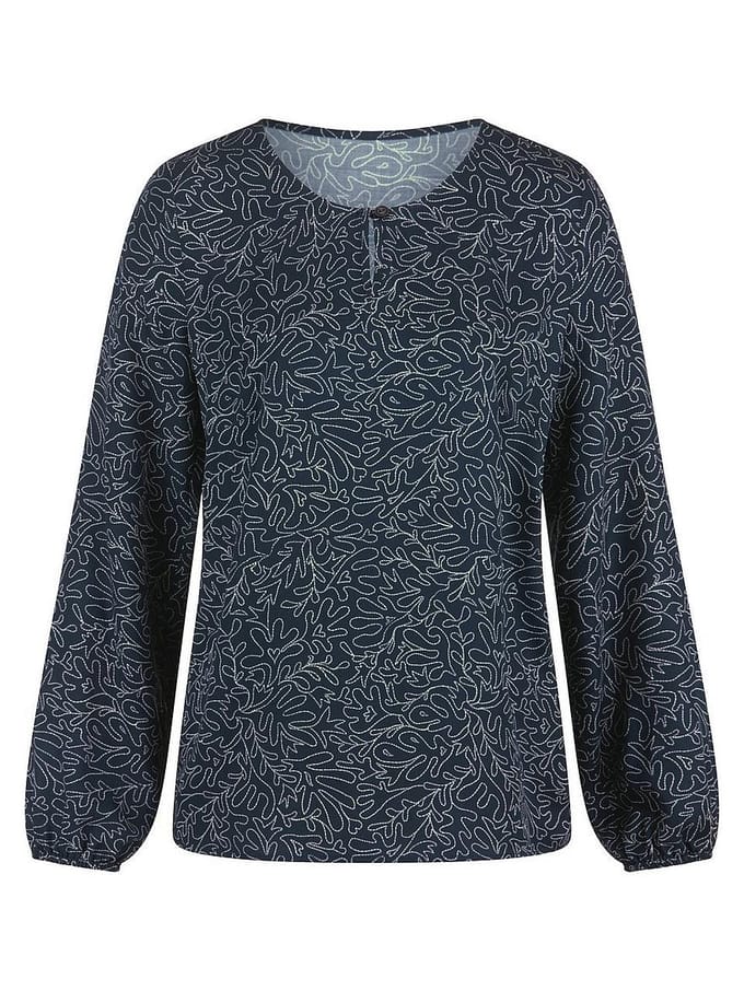 Blouse lange mouwen Van Peter Hahn blauw