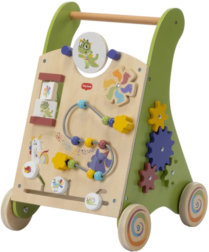 Tiny Love Walk Behind Wooden Activity Loopwagen - Born to Party - 12 interactieve activiteiten - Vanaf 12 maanden