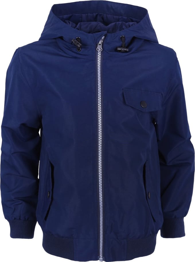 Marineblauw windjack met capuchon