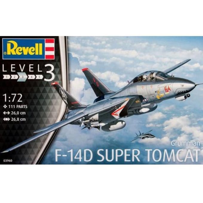 Revell Modelbouwpakket Vliegtuigen - 03960 F-14D Super Tomcat Plastic - 1:72 - Modelbouw
