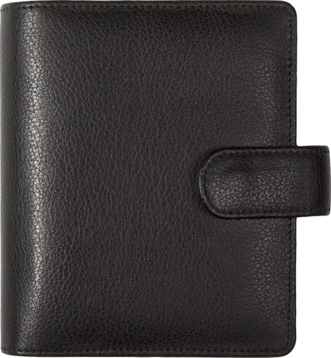 1311-Z hervulbare Pocket Planner Organizer Chennai zwart leer 1 week per 2 paginas 2026-2027-2028