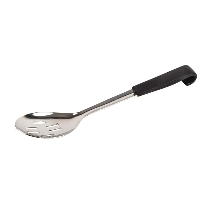 Vogue Geperforeerde Serveerlepel Met Zwarte Handgreep 34cm CS911