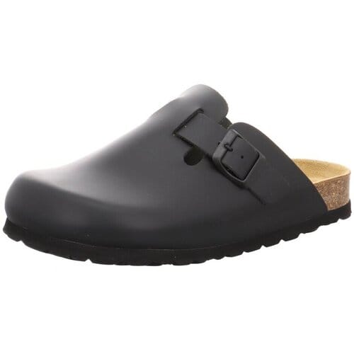 Natural Sense dames pantoffels klomp leer Zwaart 1152539