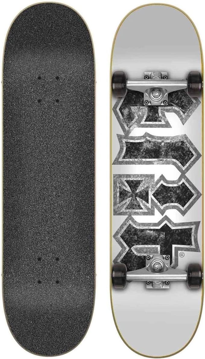 HKD Thrashed White 180 x 80 cm Flip Complete Skateboard, meerkleurig