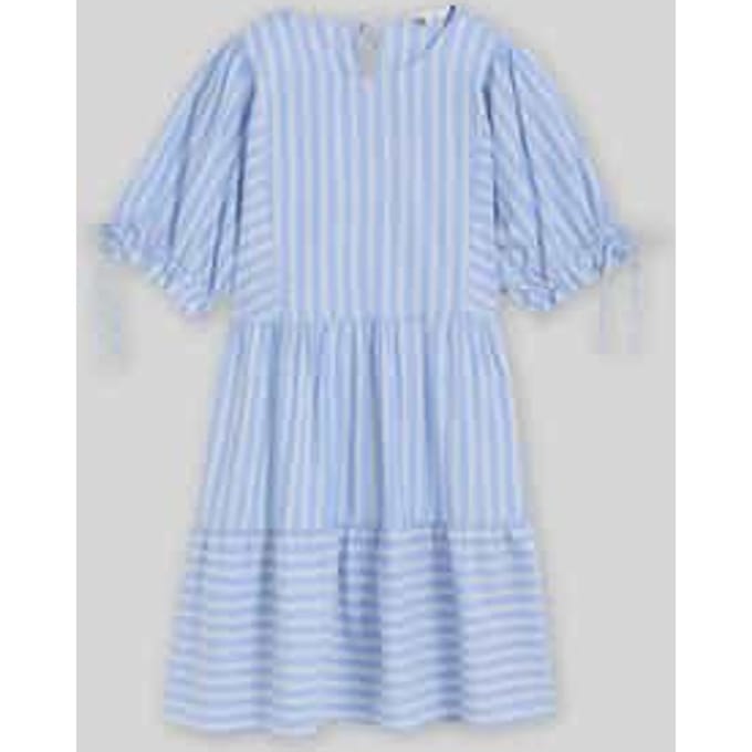 Jurk van katoenmix met paillettendetails