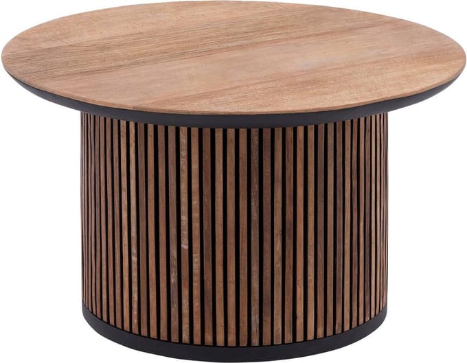 Goossens Adel Salontafel - Hout - 60 x 35 x 60 cm - Rond - bruin