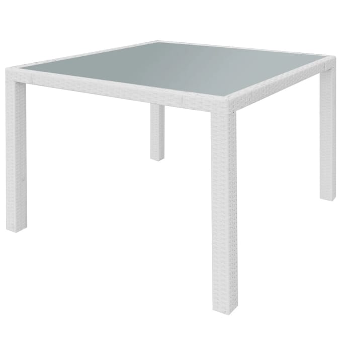 vidaXL - 5-delige - Tuinset - poly - rattan - crèmewit