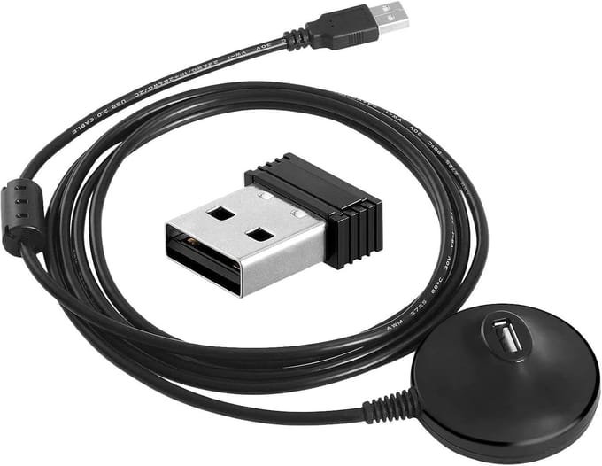 ANT USB-stick - ANT+ ontvanger datakabel - Fietsdata overzetten - Transparante signaaloverdracht - 2 meter kabel - Zwart