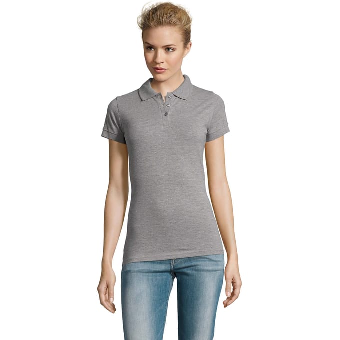 SOLS Dames/Dames Perfect Melange Poloshirt (Grijze Melange)