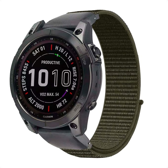 imoshion QuickFit® Nylon bandje - Garmin 20 mm aansluiting - Maat L/XL - Groen
