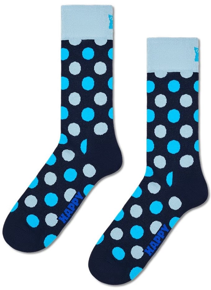 Happy Socks unisex sokken big dot blauw II
