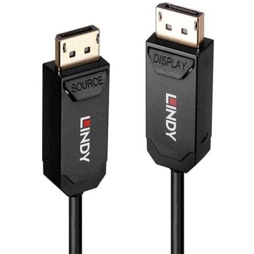 LINDY 38522 DisplayPort-kabel DisplayPort Aansluitkabel DisplayPort-stekker 20.00 m Zwart