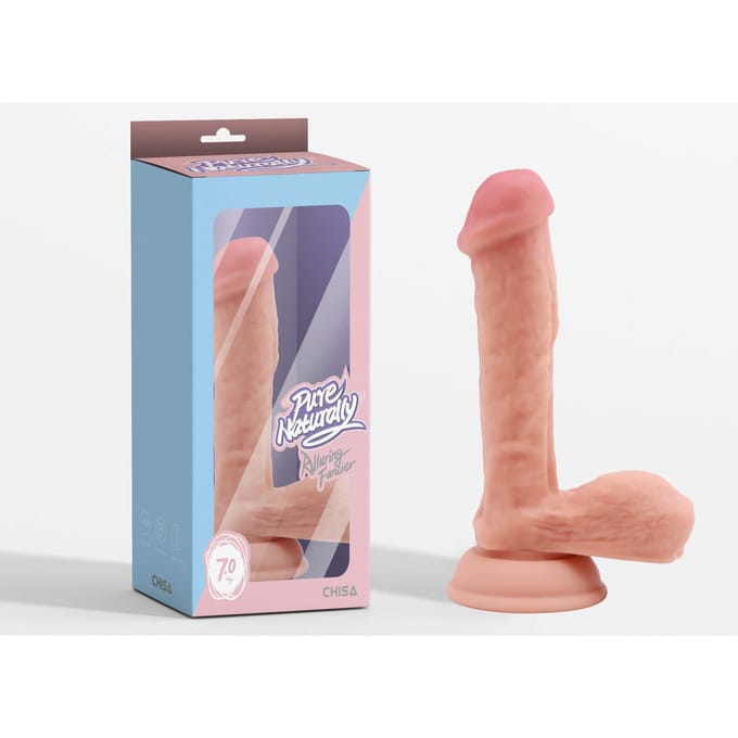 Pure Naturally - Alluring Fancier - Liquid Siliconen Dildo - Lichte Huidskleur