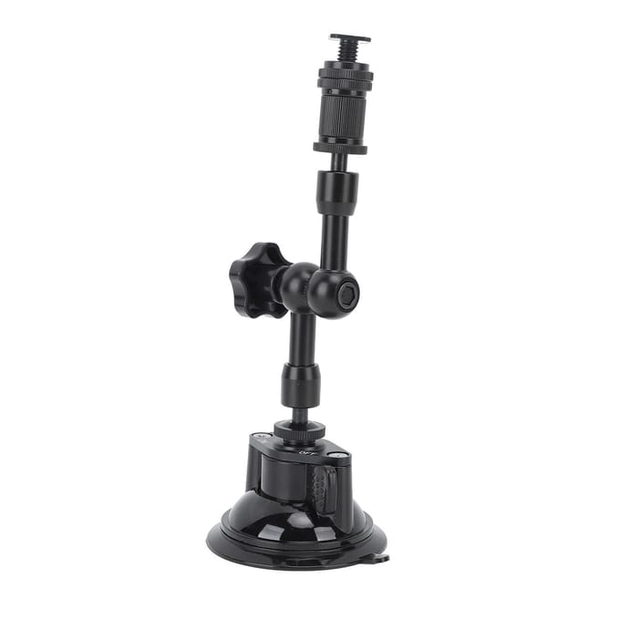Autocamera Zuignap Sterke Ondersteuning 360 graden Universele Rotatie 8cm Basis voor Statief Camera Actie black