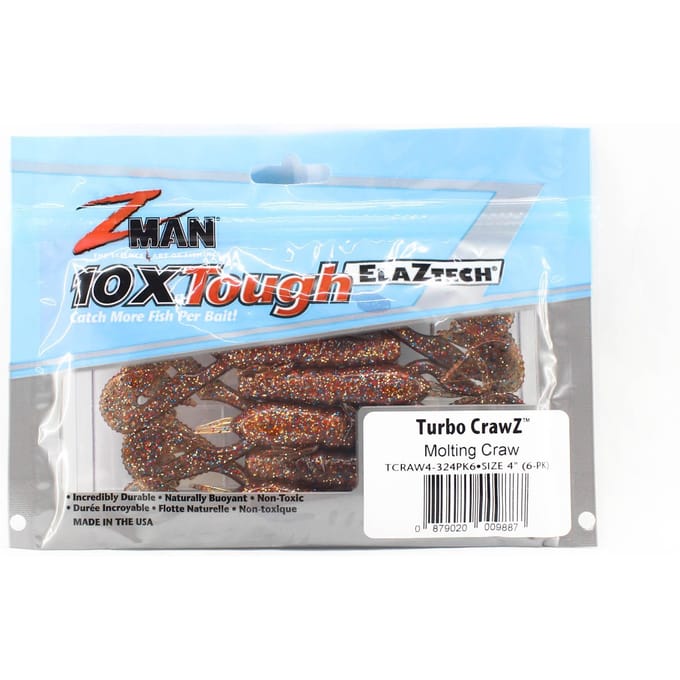 Zman Soft Lure Turbo CrawZ 4 Inch 6/Pack Rui Craw (9887)