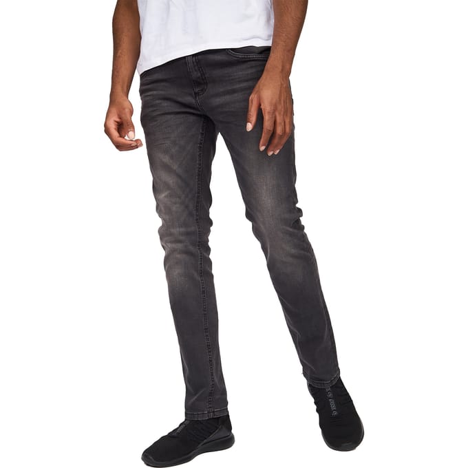 Crosshatch Heren Svelte Stretch Jeans (Donkergrijs)
