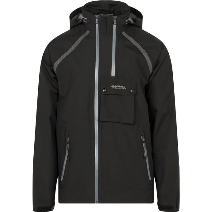 Belstaff effen dubbel zwart waterdicht trainingsjack