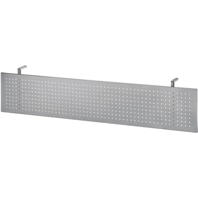 Frontpaneel voor bureautafels, metaal, geperforeerd, zilverkleurig gemoffeld, B 1800 mm