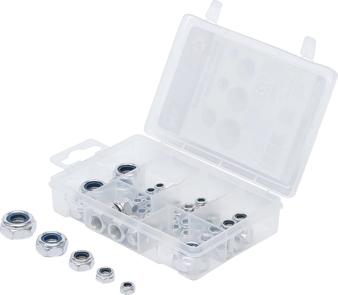 BGS Assortiment moeren zelfborgend metrisch M4 - M12 53 delig