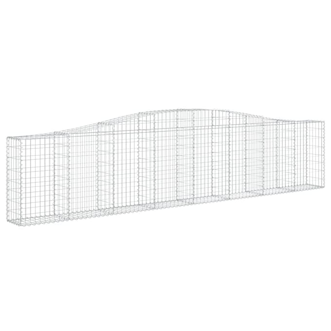 vidaXL - Schanskorven - 3 - st - gewelfd - 400x30x80/100 - cm - ijzer