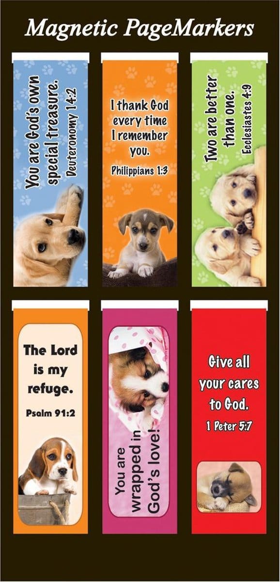 Magnetic pagemarkers Dogs - 004 set van 6 stuks