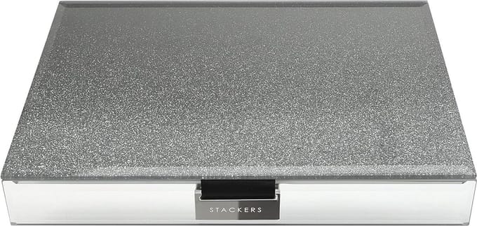 Sieraden Doos Grafiet Glitter Glas Met Deksel