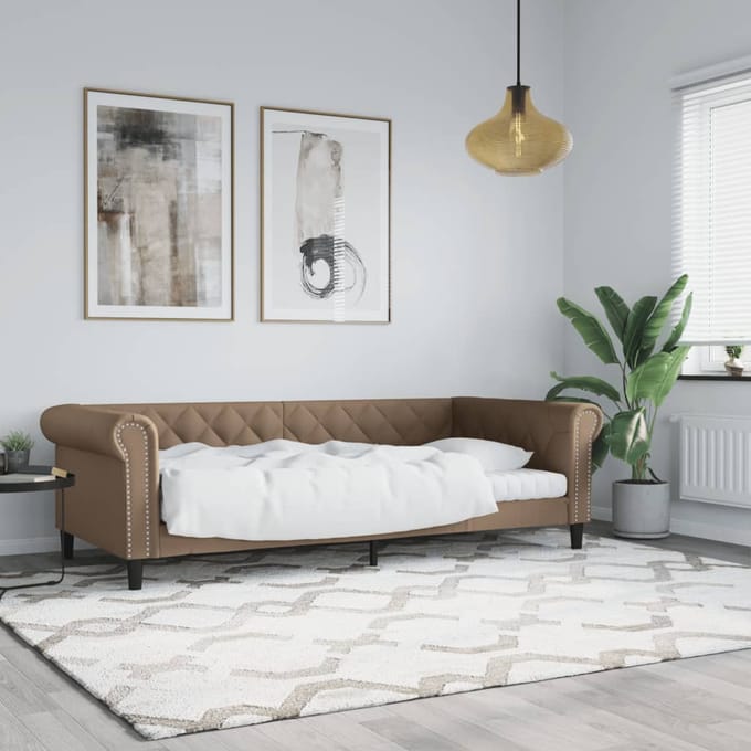 vidaXL - Slaapbank - 80x200 - cm - kunstleer - cappuccinokleurig