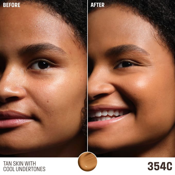 MAKE UP FOR EVER HD Skin Perfecting & Balancing Foundation (Various Shades) - 354C Amber