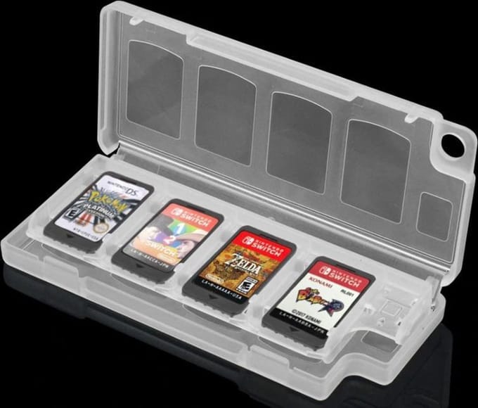 Spel Opberg-Box geschikt voor 8 Nintendo Switch - Switch 2 Game Cards + 2 SD Cards Wit