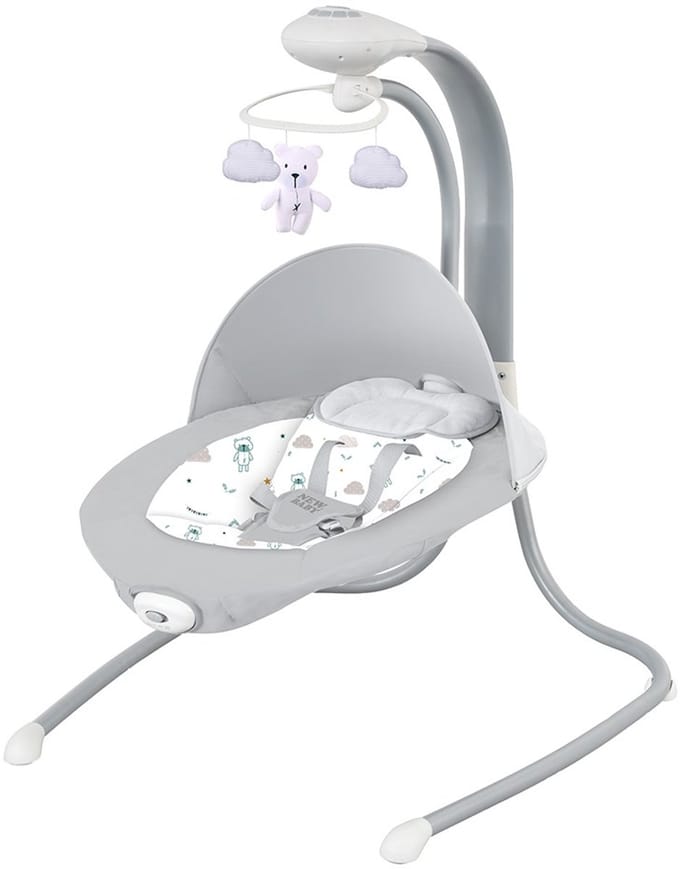 New Baby Teddy Plus wipstoel met vibratie - Babyschommelstoel