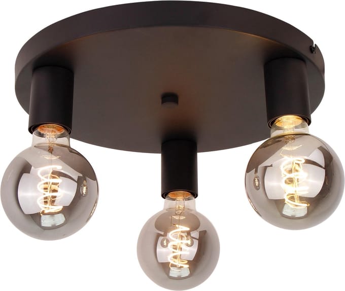 Chericoni Basic Plafondlamp - 3 lichts - Ø28 cm - Zwart - E27