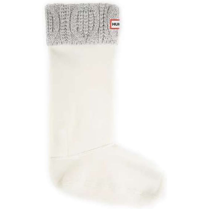 Hunter Original Kabelmanchet Lange Witte Laarzensokken