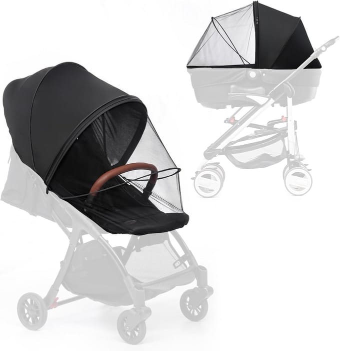 Universeel 2-in-1 Zonnescherm en Klamboe voor Kinderwagen