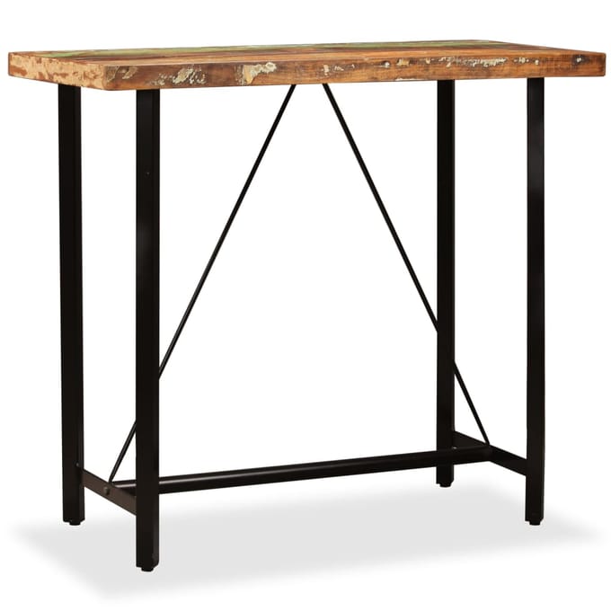 vidaXL - Bartafel - 120x60x107 - cm - massief - gerecycled - hout