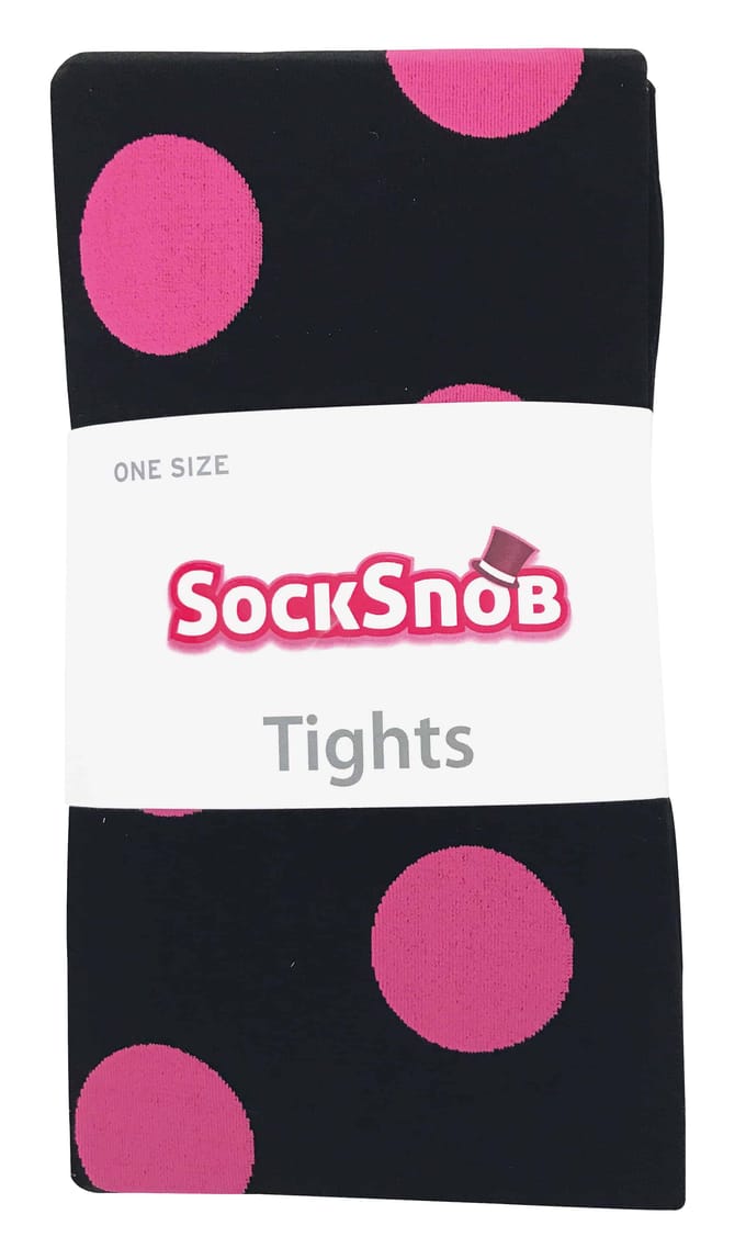 Sock Snob Dames80 denier ondoorzichtig patroon panty's - Grote Vlek Roze