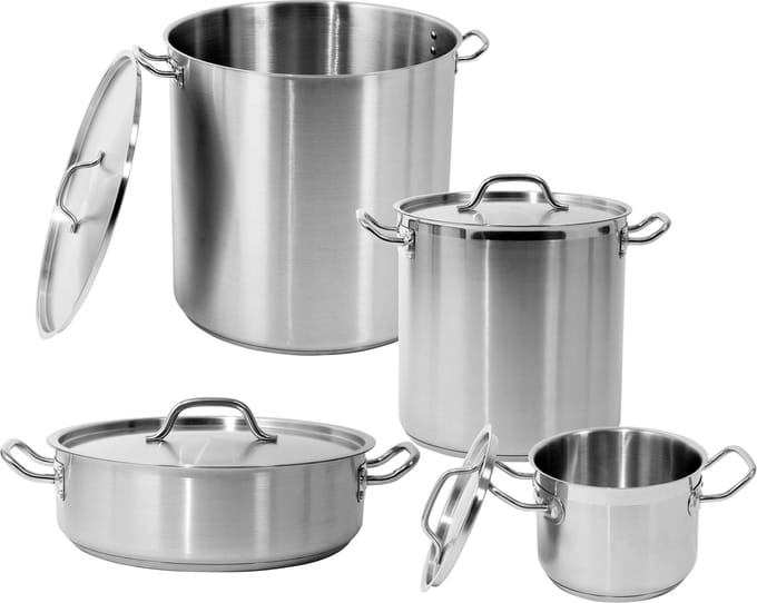 Yato Middelgrote Pan met Deksel 24x16 cm - 7,2L RVS