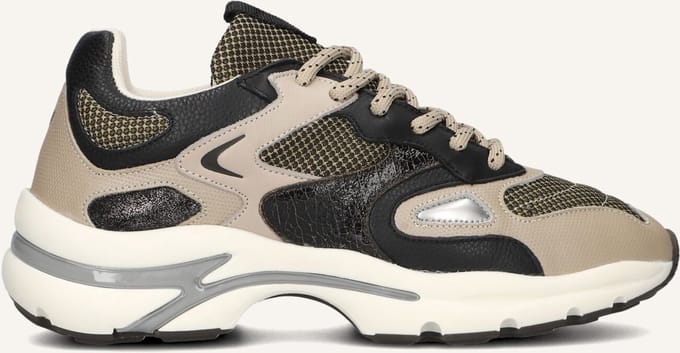 VIA VAI Vesper Due Sneakers - Leer - Dames - Beige