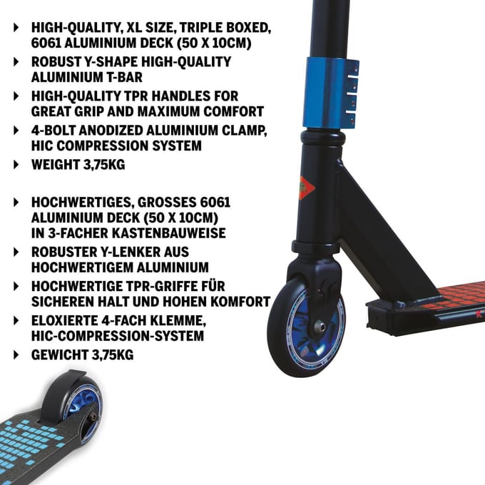 Schildkröt stuntstep Kickless Sunset - stunt scooter voor tricks en stunts.
