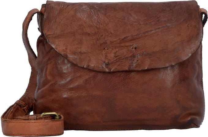 HAROLD'S Leren Schoudertas Submarine Crossbag Cognac Bruine