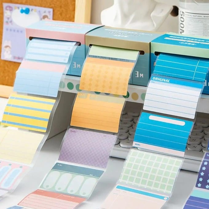 Bloc-notes adhésif Design extractible 3M, bloc-notes créatif, papier pour messages, Journal, Agenda, livre de poche d'étude beige