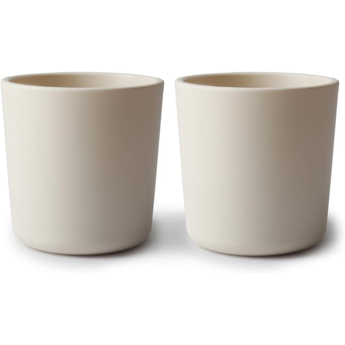 Siliconen drinkbeker - Mushie - BPA vrij - Ivory wit- set 2