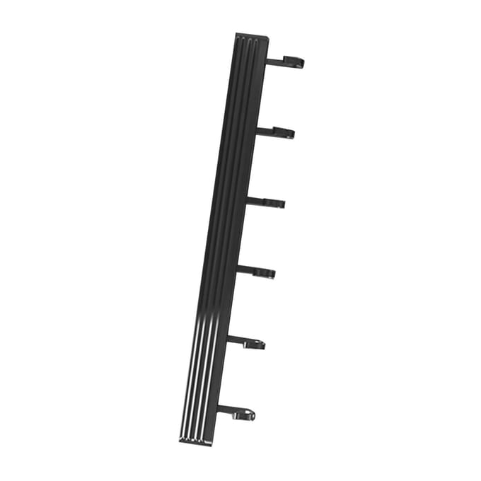 Keuken Wandhaakrek Aluminium Sterk Draagvermogen Ponsvrij Multifunctioneel Keukengerei Rek 30cm 6 Haken black